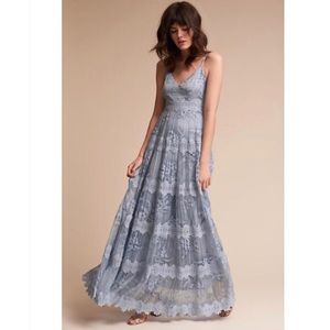 BHLDN Blue “Joni” Maxi Bridesmaids Dress : size 4